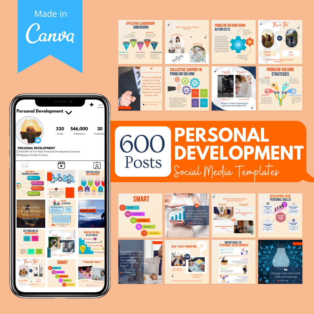 Personal Development Bundle -Social Media Templates