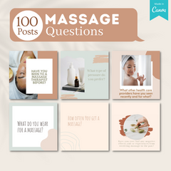 400 Massage Posts - Social Media Canva Templates