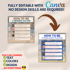 200 Mindset For Sports Athletes - Canva Editable Templates