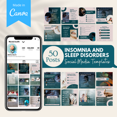 50 Insomnia And Sleep Disorders Posts - Social Media Templates