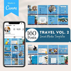 160 Travel Posts (Vol. 2) -Social Media Templates