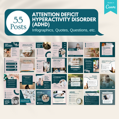 55 Attention Deficit Hyperactivity Disorder (ADHD) - Social Media Templates