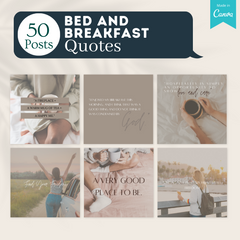 200 Bed And Breakfast Posts - Social Media Canva Templates