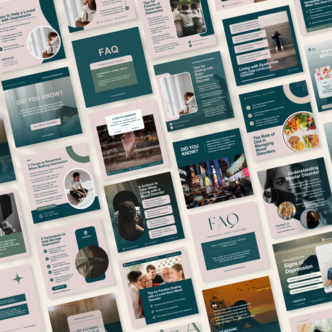 50 Depression And Mood Disorders - Social Media Templates