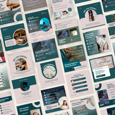 50 Insomnia And Sleep Disorders Posts - Social Media Templates
