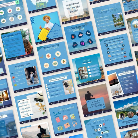160 Travel Posts (Vol. 2) -Social Media Templates