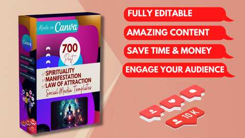 Spirituality/ Manifestation/ Law Of Attraction Bundle- Social Media Templates