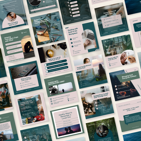 50 Grief And Loss Posts - Social Media Templates
