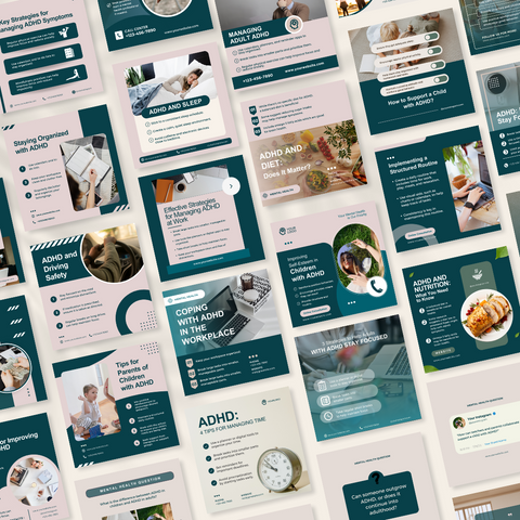 55 Attention Deficit Hyperactivity Disorder (ADHD) - Social Media Templates