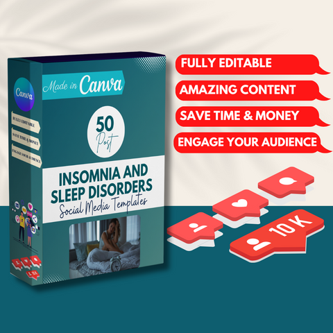 50 Insomnia And Sleep Disorders Posts - Social Media Templates