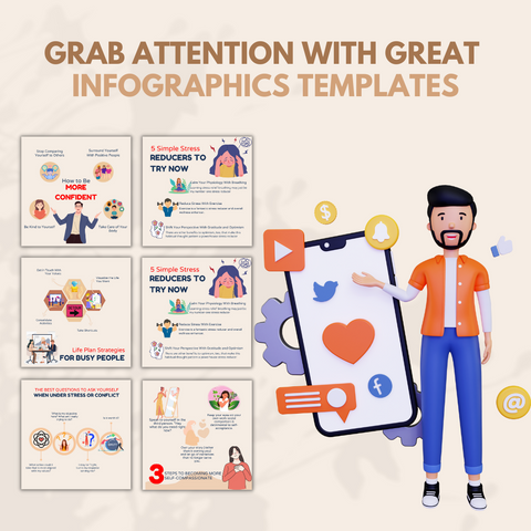 100 Self Improvement Posts - Social Media Templates