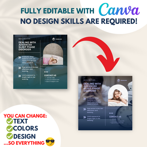 50 Insomnia And Sleep Disorders Posts - Social Media Templates