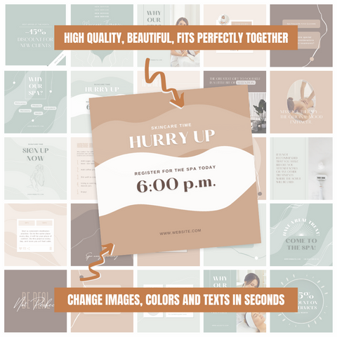 200 Spa Posts - Social Media Templates