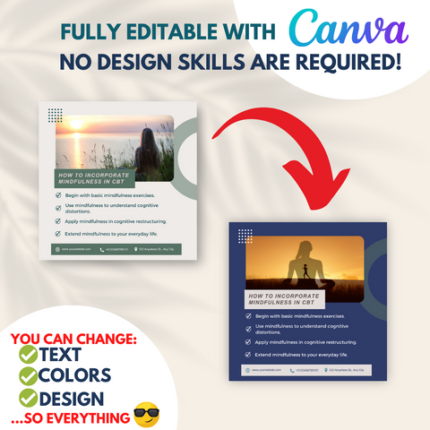 50 Therapies And Treatments Posts - Social Media Templates