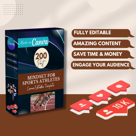 200 Mindset For Sports Athletes - Canva Editable Templates