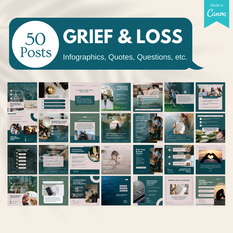 50 Grief And Loss Posts - Social Media Templates