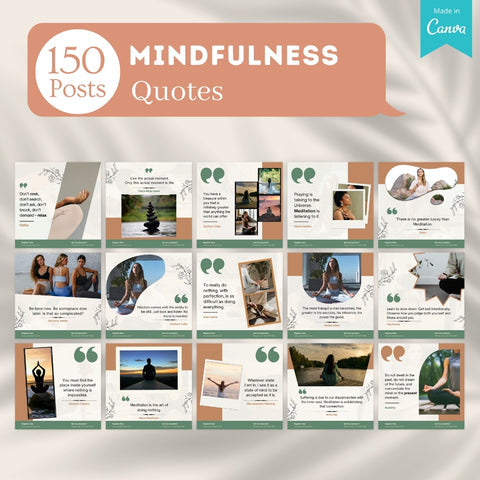400 Mindfulness Posts - Social Media Templates