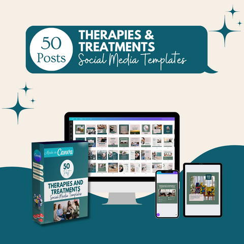 50 Therapies And Treatments Posts - Social Media Templates