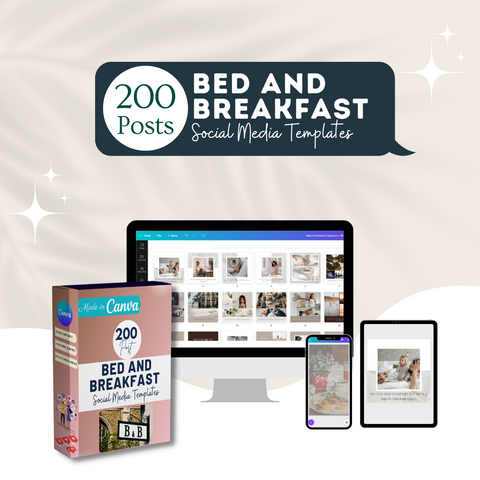 200 Bed And Breakfast Posts - Social Media Canva Templates