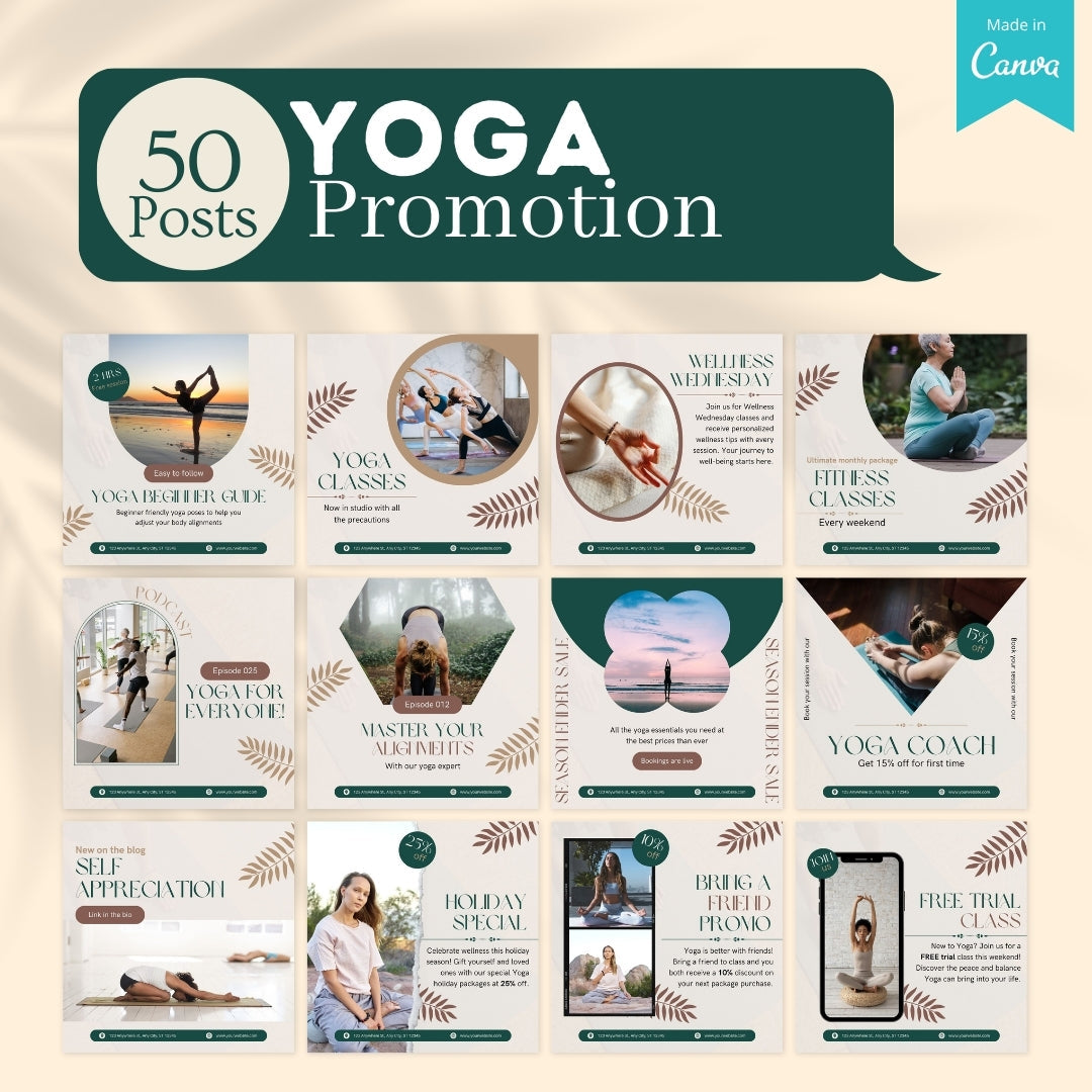 Yoga Bundle - Social Media Templates Yoga Bundle