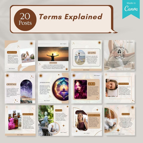 200 Energetic Synergy: The Spiritual Alchemy Posts- Social Media Templates