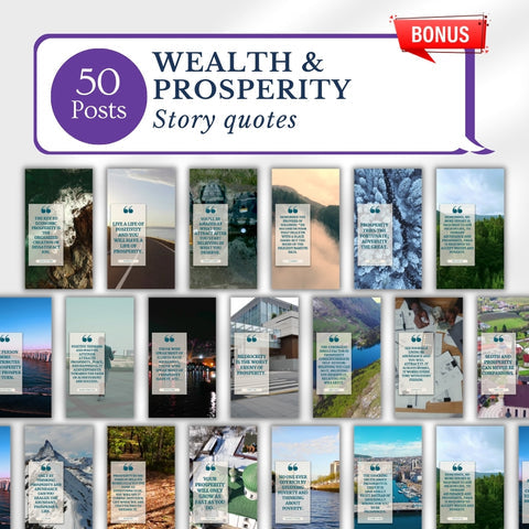 200 Wealth And Prosperity Posts - Social Media Templates