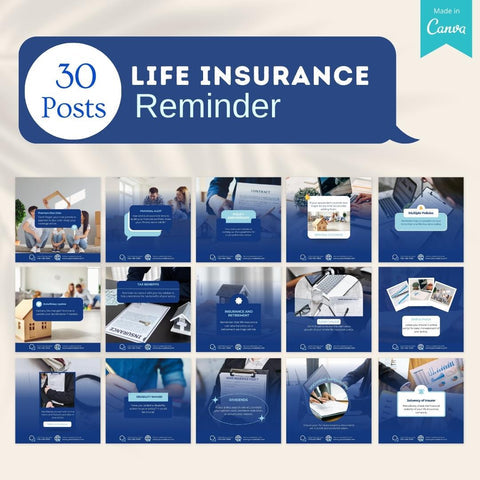 220 Life Insurance Posts - Social Media Templates