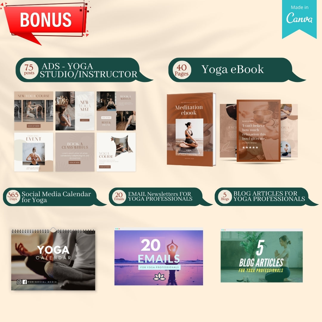 Yoga Bundle - Social Media Templates Yoga Bundle