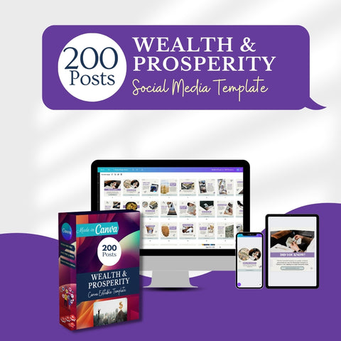200 Wealth And Prosperity Posts - Social Media Templates