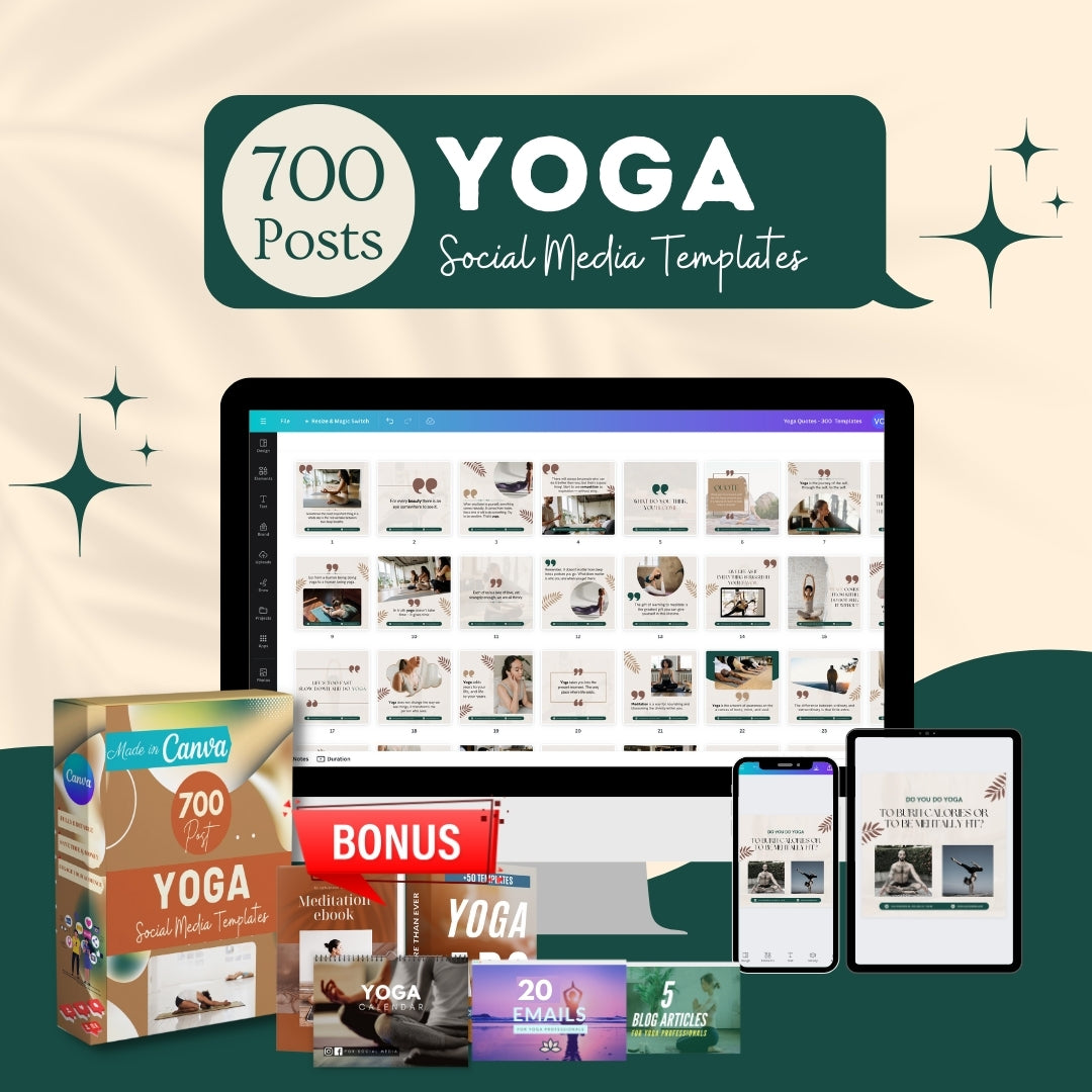 Yoga Bundle - Social Media Templates Yoga Bundle