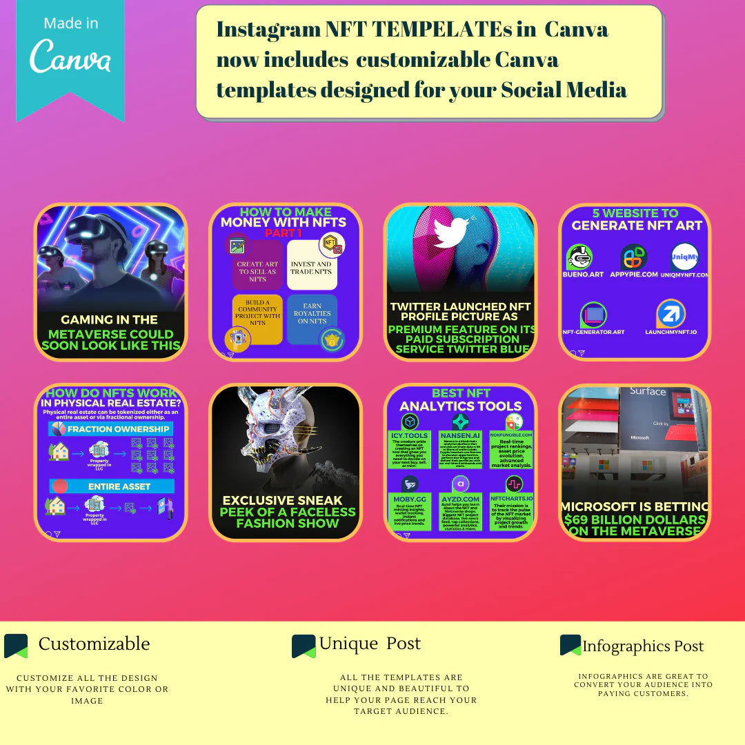NFT Templates - Canva Editable