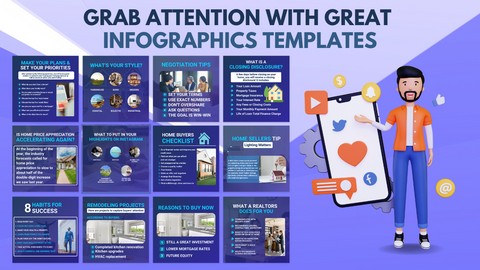 500 Real Estate Infographics - Social Media Template
