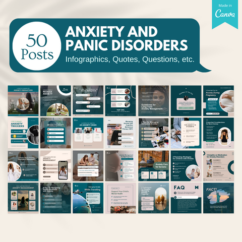 50 Anxiety And Panic Disorders - Social Media Templates
