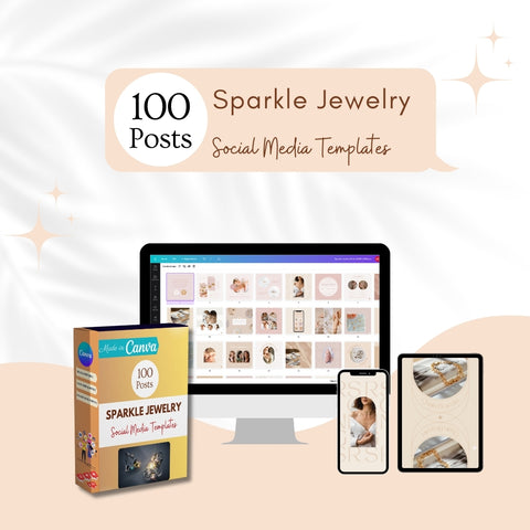 100 Sparkle Jewelry Posts - Canva Templates