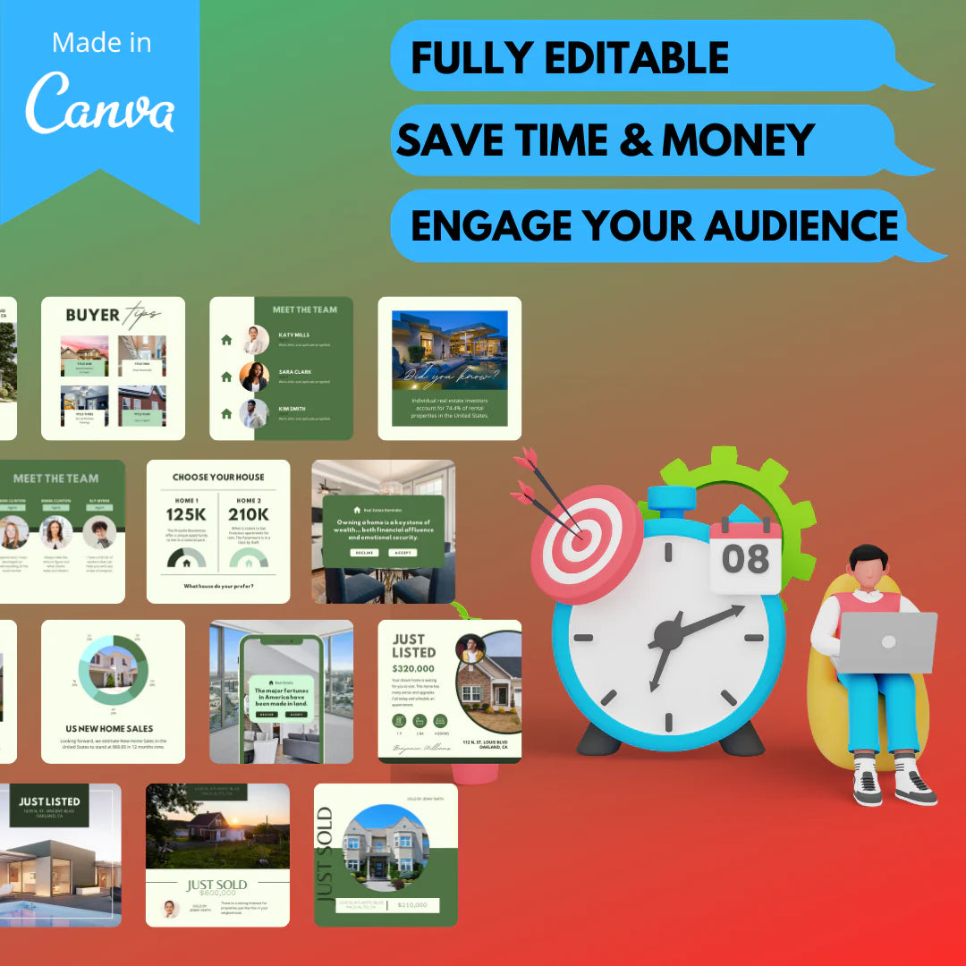 350 Real Estate - Canva Editable Templates
