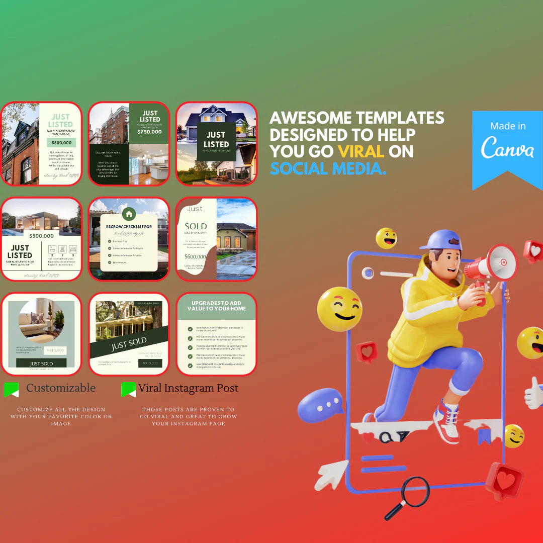 350 Real Estate - Canva Editable Templates