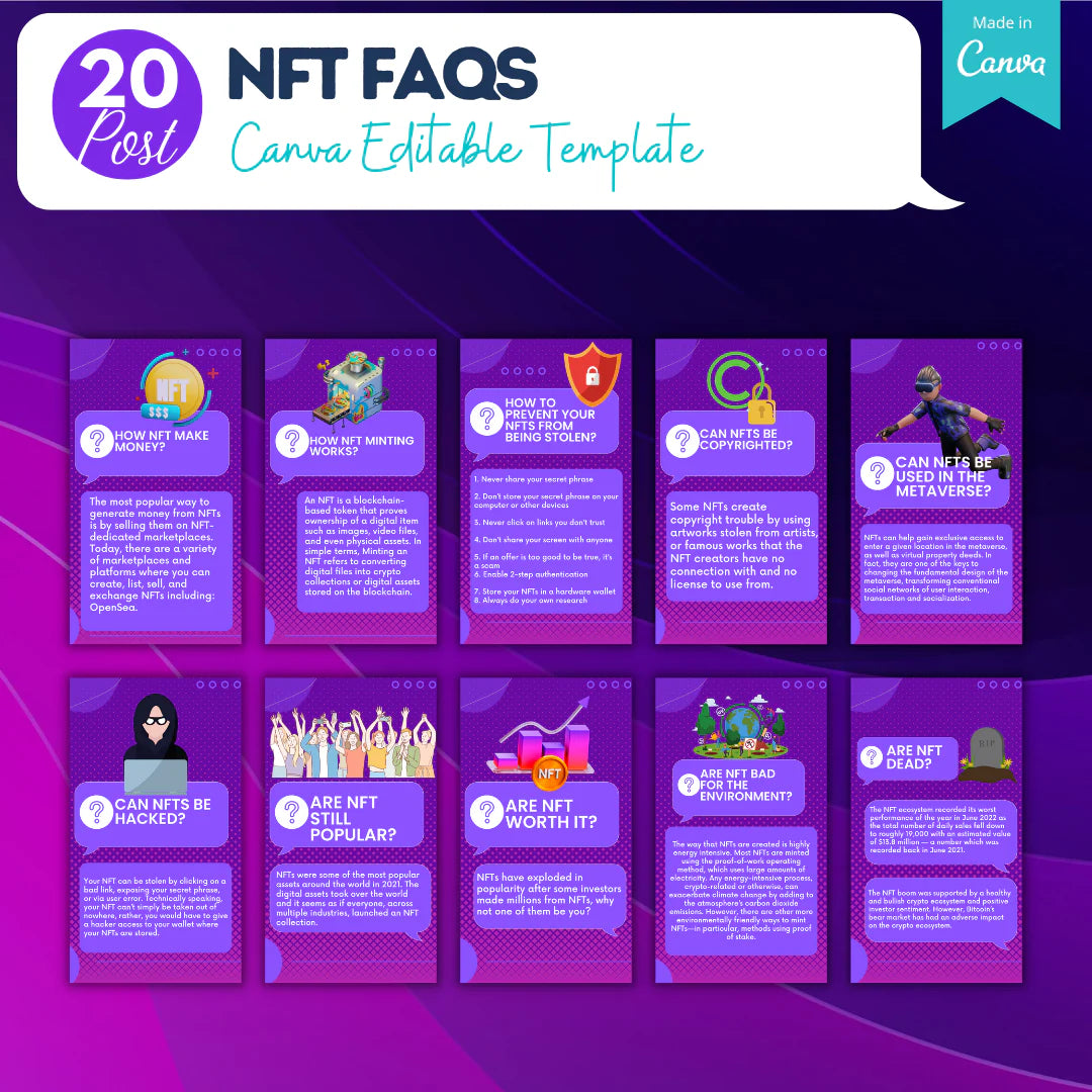 NFT Templates - Canva Editable