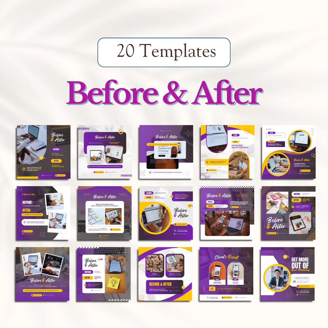 Marketing Canva Templates Bundle – 300 Templates