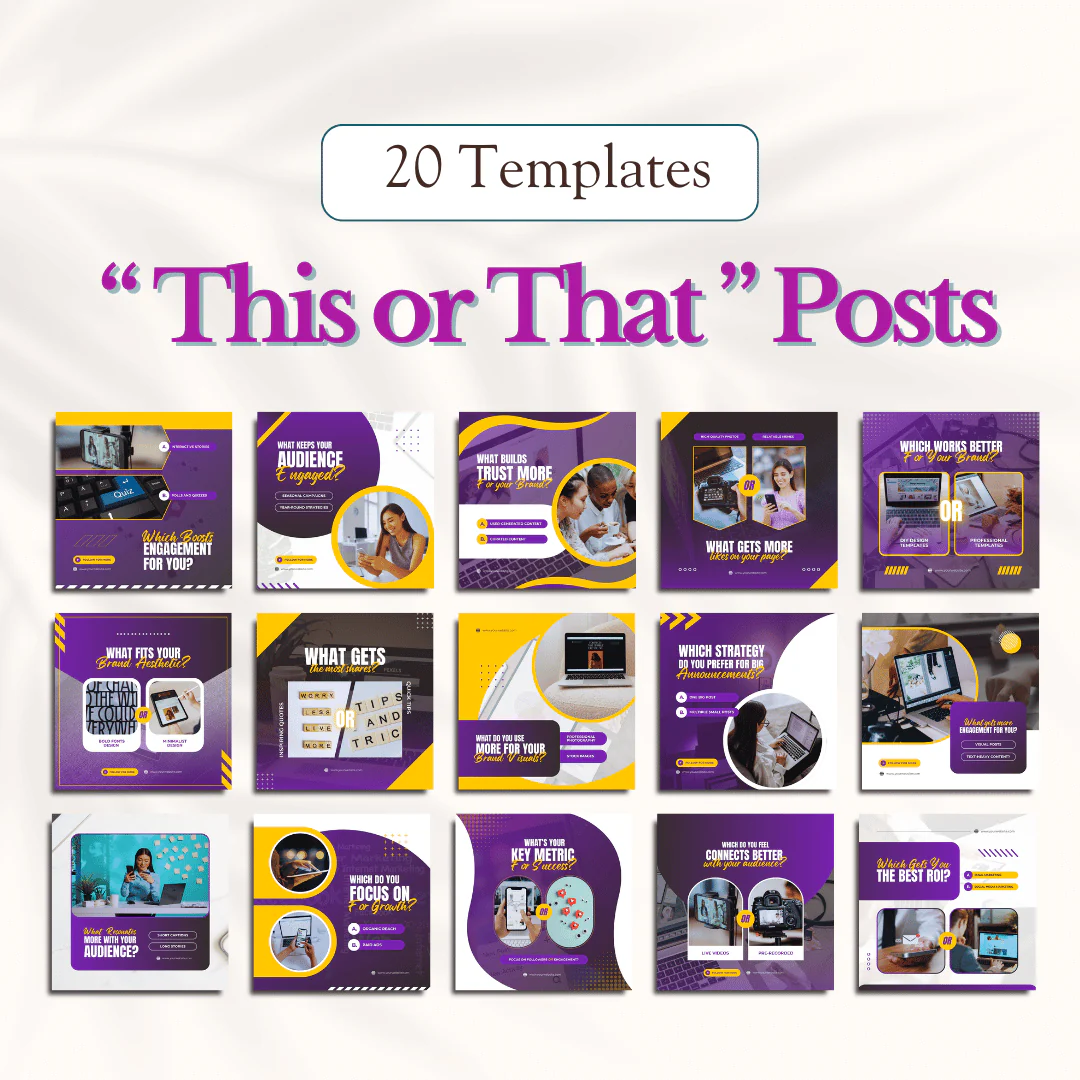 Marketing Canva Templates Bundle – 300 Templates