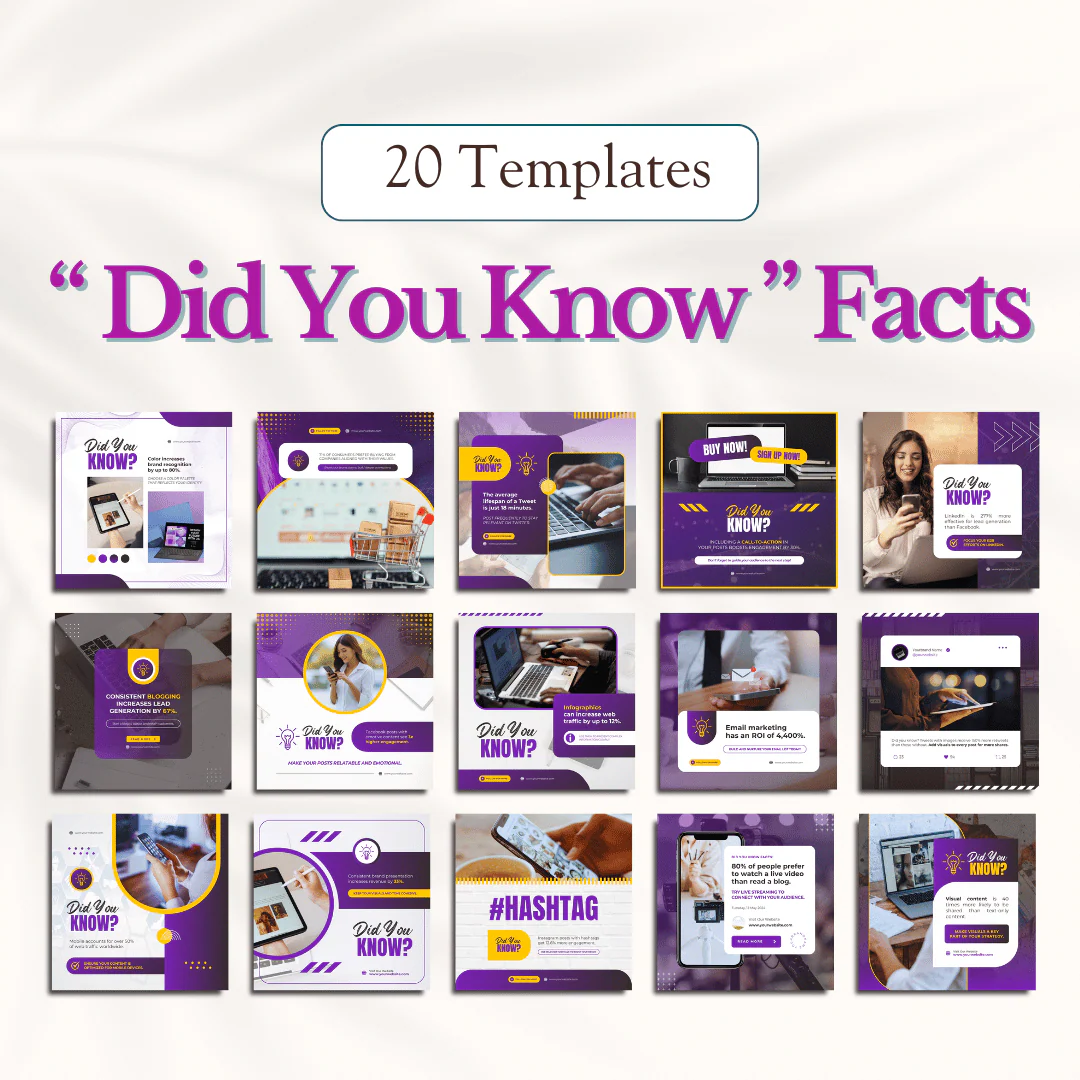 Marketing Canva Templates Bundle – 300 Templates