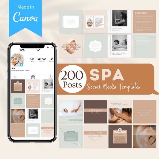 200 Spa Posts - Social Media Templates