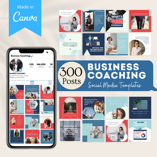 300 Business Coaching Posts - Social Media Templates