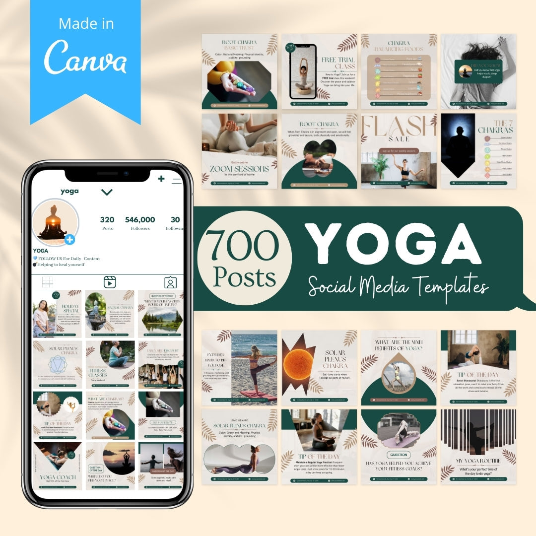 Yoga Bundle - Social Media Templates Yoga Bundle