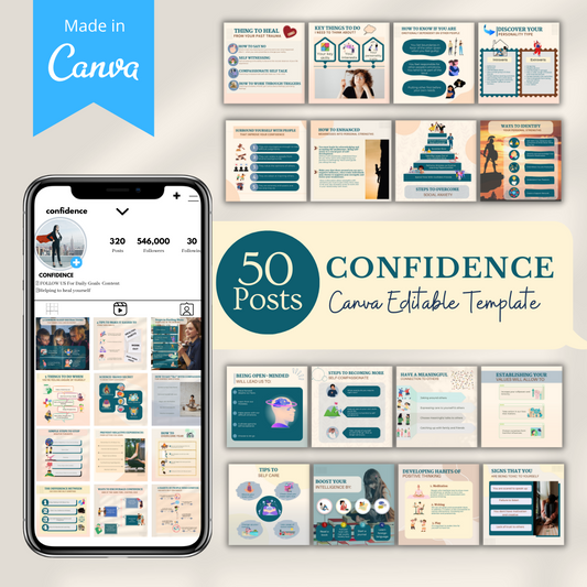 Confidence Posts - Canva Editable Templates