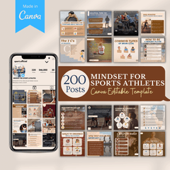 200 Mindset For Sports Athletes - Canva Editable Templates