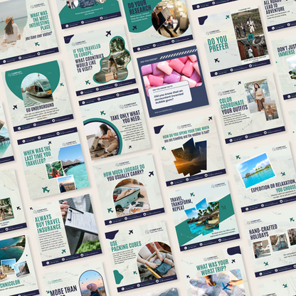 500 Travel Posts - Social Media Templates