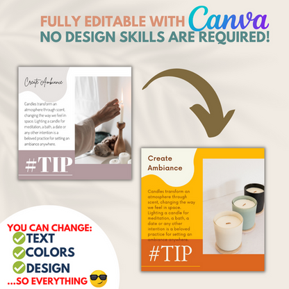 Candle Posts - Social Media Templates