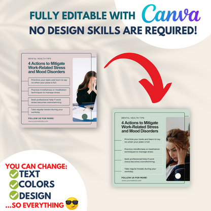 50 Depression And Mood Disorders - Social Media Templates