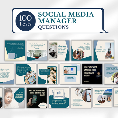 300 Social Media Manager Posts - Canva Editable Templates