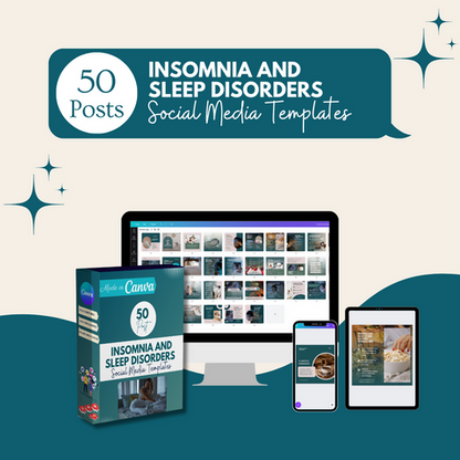 50 Insomnia And Sleep Disorders Posts - Social Media Templates